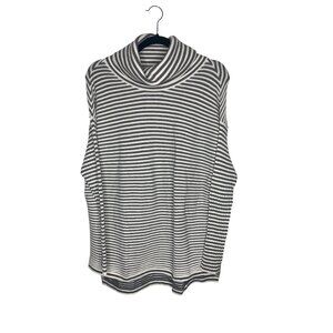 Chico's Women's Zenergy Cotton Cashmere Cozy Stripe Sweater Size 1/M